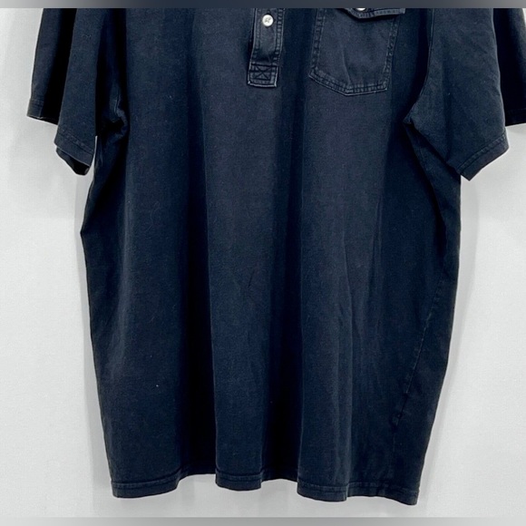 Men’s XL Black 100% Organic Cotton CRIQUET Polo Golf Shirt - Picture 9 of 10